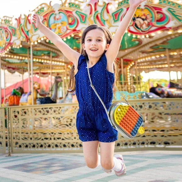 New Pop It Fidget Purse Popsicle Shoulder Bag with Sensory Fidget Toys - Picture 5 of 9